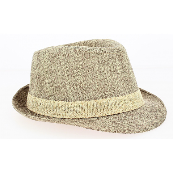 Tobacco Linen California Trilby Hat - Traclet Tobacco Linen California Trilby Hat - Traclet