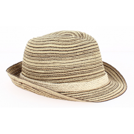 Chocolate Cotton Foggia Trilby Hat - Traclet Chocolate Cotton Foggia Trilby Hat - Traclet