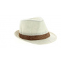 Ivory Linen California Trilby Hat - Traclet