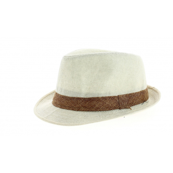 Ivory Linen California Trilby Hat - Traclet