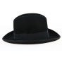 Homburg Hats Wool Felt Black- Traclet