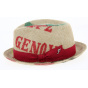 Las Perlas Player Hat Beige Jute Fabric - Fléchet