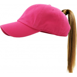 Women's Pink Ponytail Baseball Cap - Traclet