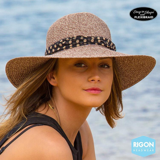 Monroe Poppy Monochrome Natural Fiber Wide Brim Hat Brown - House of Ord - Rigon Headwear Monroe Poppy Monochrome Natural Fiber Wide Brim Hat Brown - House of Ord - Rigon Headwear