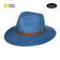 Chapeau Fedora Dallas Mannish Fibres Naturelles Bleu - Rigon Headwear