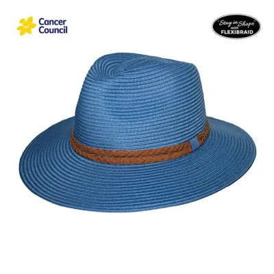 Dallas Mannish Natural Fiber Fedora Hat Blue - Rigon Headwear Reference: 9449 | Traclet Hat Shop