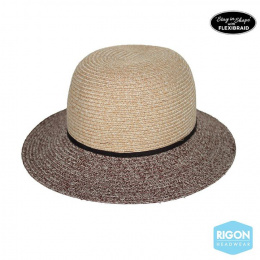 Mia Cloche Hat Natural Fibers Brown - Rigon Headwear