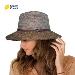 Tara Mannish Natural Fibers Fedora Hat Brown - Rigon Headwear