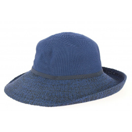 Capeline/ Chapeau Cloche Frida Polyester Marine & Noir - Rigon headwear