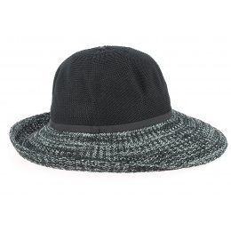 Wide-Brimmed Hat/Cloche Hat Frida Polyester Gray & Black - Rigon headwear