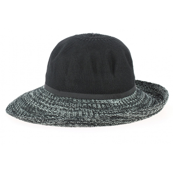 Wide-Brimmed Hat/Cloche Hat Frida Polyester Gray & Black - Rigon headwear