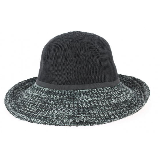 Capeline/ Chapeau Cloche Frida Polyester Gris & Noir- Rigon headwear
