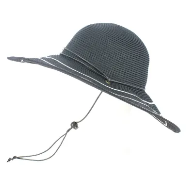 Capeline Freya Larges Bords Blanc/Noir - Rigon Headwear Reference : 9475 | Chapellerie Traclet
