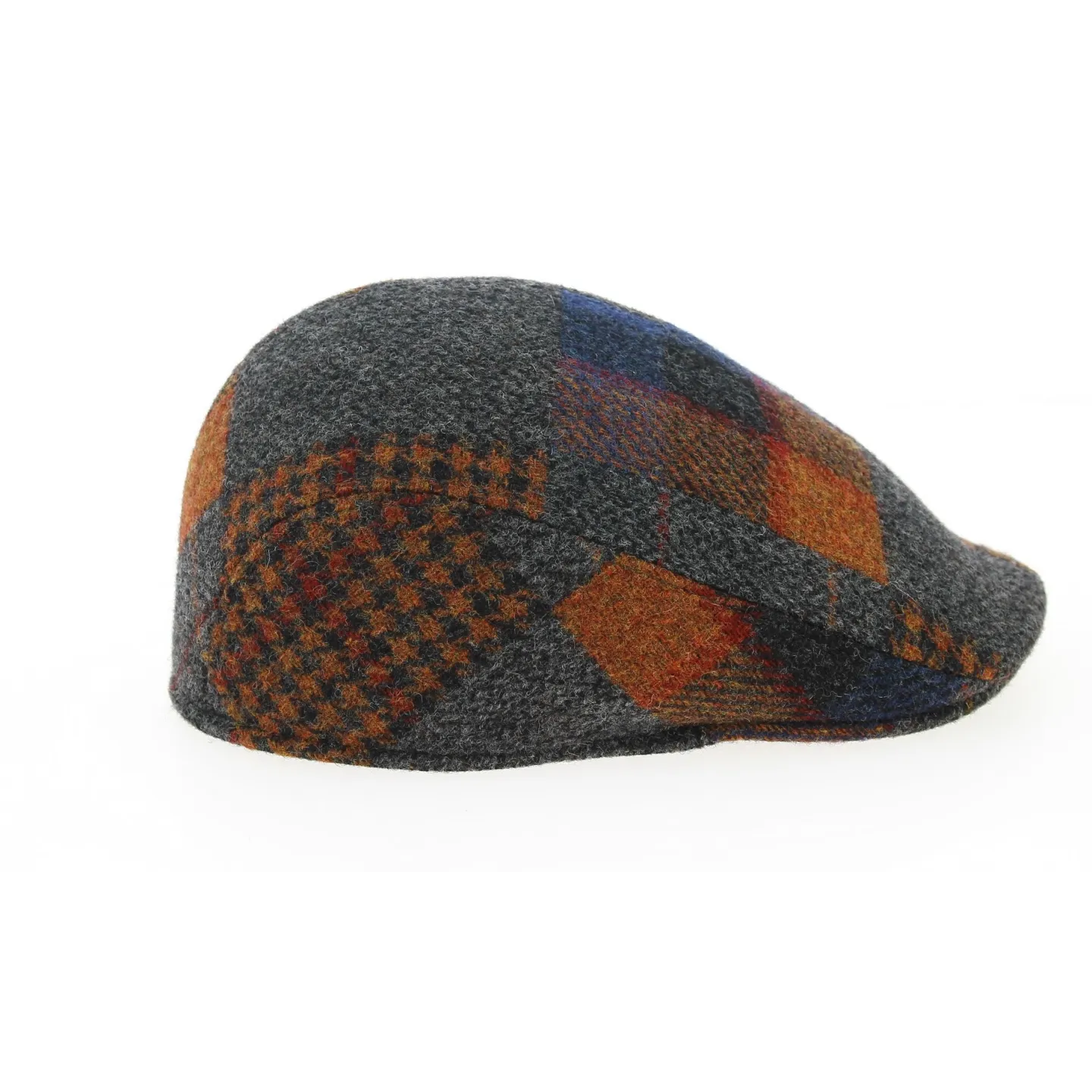 Casquette Brighton Bussy Patchwork Grise- Crambes Reference : 9485 | Chapellerie Traclet