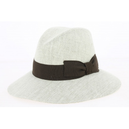 Natural Linen Wide Brim Manila Traveller Hat - Fléchet