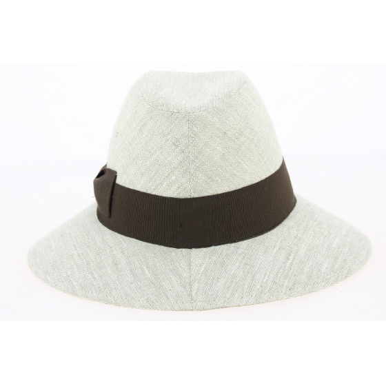 Natural Linen Wide Brim Manila Traveller Hat - Fléchet