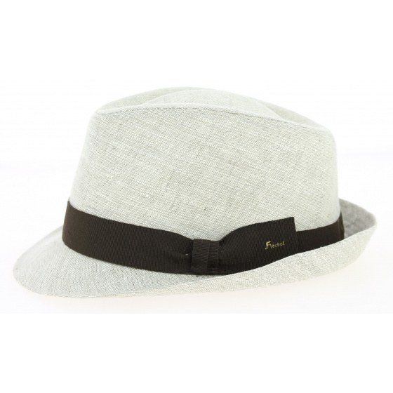 Natural Linen Jakarta Trilby Hat - Fléchet