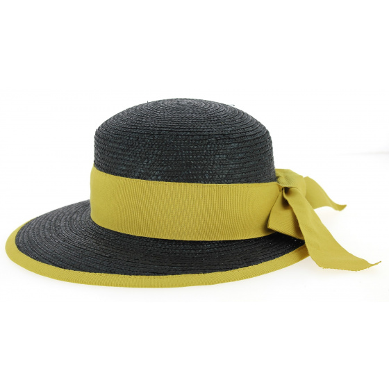 Fléchet Black Straw Beaumont Visor Cap