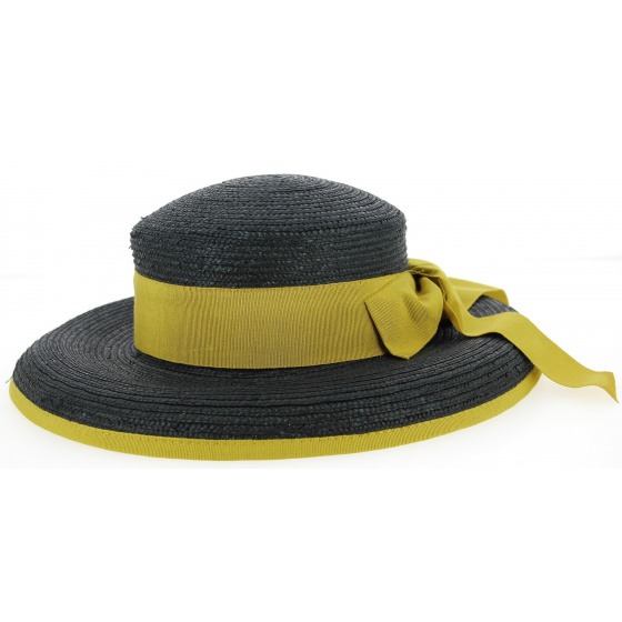 Chapeau Capeline Camopi Paille Noire- Fléchet Chapeau Capeline Camopi Paille Noire- Fléchet