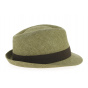Taupe Linen Jakarta Trilby Hat - Fléchet