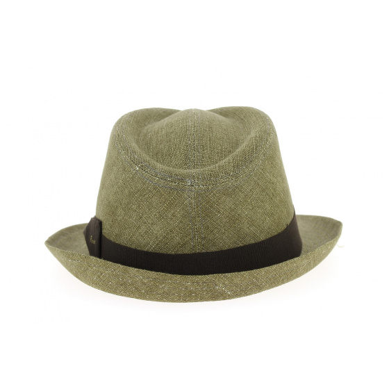 Taupe Linen Jakarta Trilby Hat - Fléchet