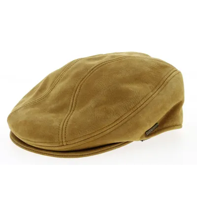 Camel Leather Tanque Cap - Stetson Reference: 9494 | Traclet Hat Shop