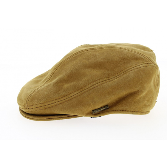 Camel Leather Tanque Cap - Stetson