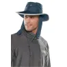 Chapeau Cache Nuque Marine & Gris- Coolibar Reference : 9497 | Chapellerie Traclet