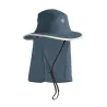 Chapeau Cache Nuque Marine & Gris- Coolibar Reference : 9497 | Chapellerie Traclet