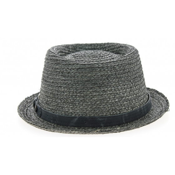 Chapeau PorkPie Indian Wells paille Gris- Traclet