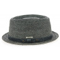 Indian Wells Straw PorkPie Hat Grey - Traclet