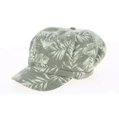 Casquette Gavroche Rétro Été Futuna Coton Olive- Traclet Reference : 9515 | Chapellerie Traclet