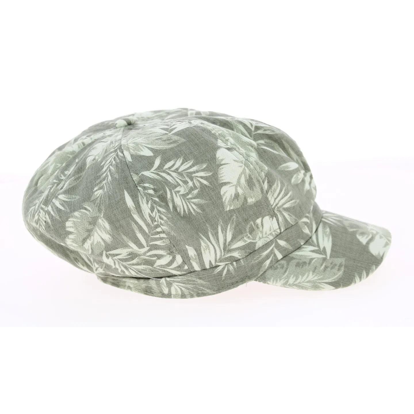 Retro Summer Futuna Cotton Newsboy Cap Olive - Traclet Reference: 9515 | Chapellerie Traclet