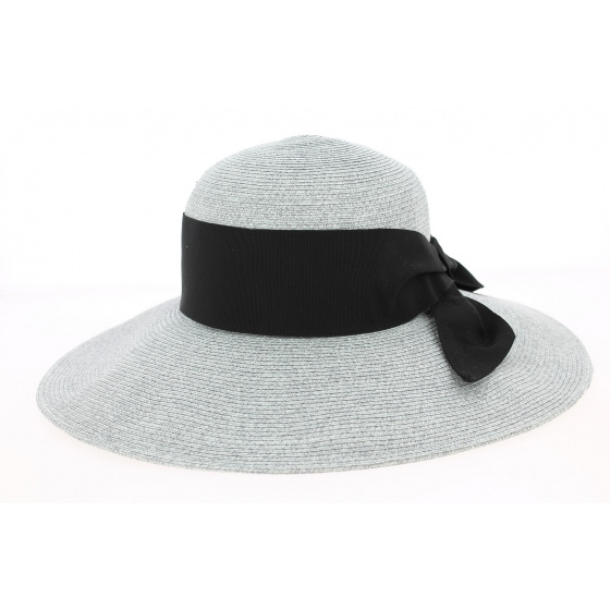 Grey Eremo Paper Straw Wide-Brimmed Hat - Fléchet