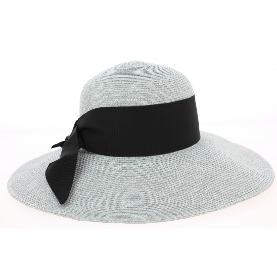 Grey Eremo Paper Straw Wide-Brimmed Hat - Fléchet