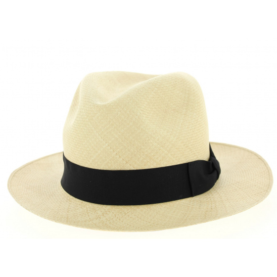 Chapeau Montecristi Extra Fino Fédora Maruja Panama Naturel - Traclet
