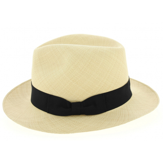 Chapeau Montecristi Extra Fino Fédora Maruja Panama Naturel - Traclet