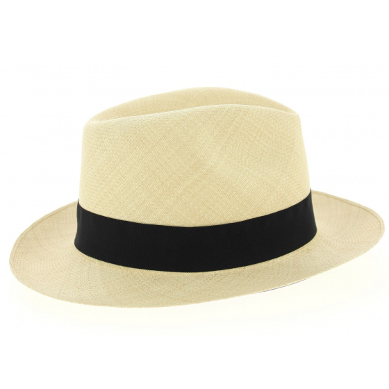 Chapeau Montecristi Extra Fino Fédora Maruja Panama Naturel - Traclet