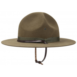 Stetson Scout Campaign Fur Felt Hat - Olive