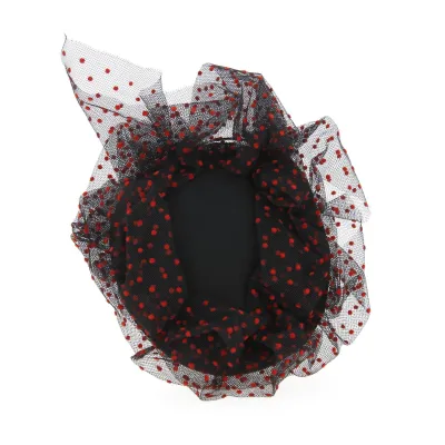 Black & Red Doriane Tambourine - Traclet Reference: 1490 | Traclet Hat Shop
