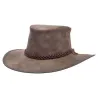 Chapeau Traveller Crusher Bomber Cuir Marron - American Hat Makers