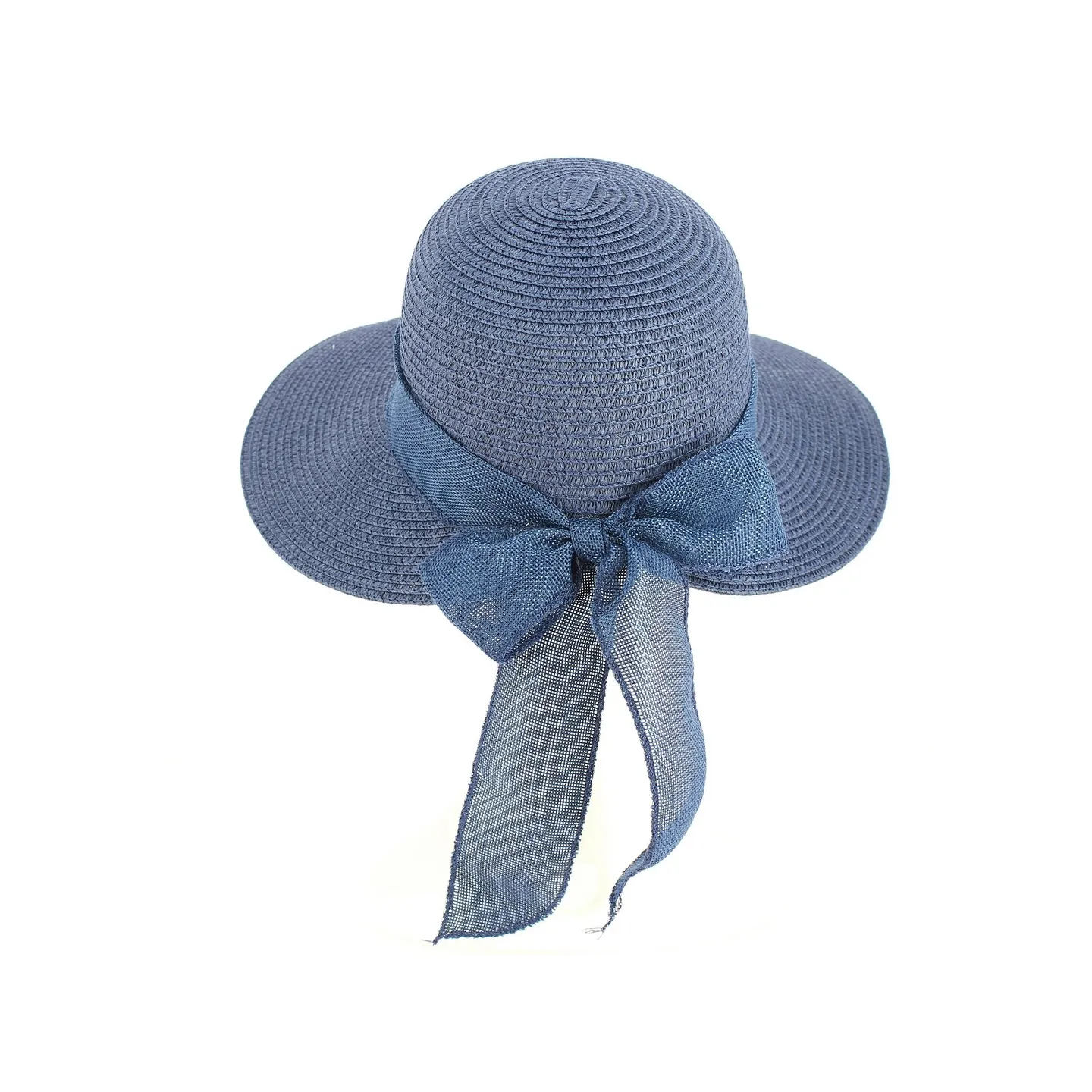 Casquette De Soleil Clara Paille Papier Marine- Traclet Reference : 9558 | Chapellerie Traclet