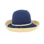 Witney Navy Raffia Cloche Hat - Traclet