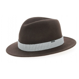 Brown Wool Felt Fedora Hat Sabanno - Stetson