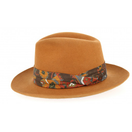Orange fur felt hat