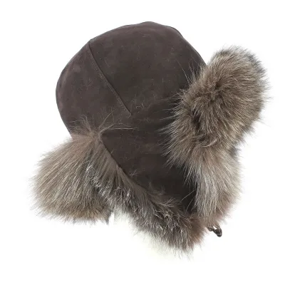 Brown Bluefrost Fox Fur Beanie - Traclet Reference: 1633 | Traclet Hatmakers