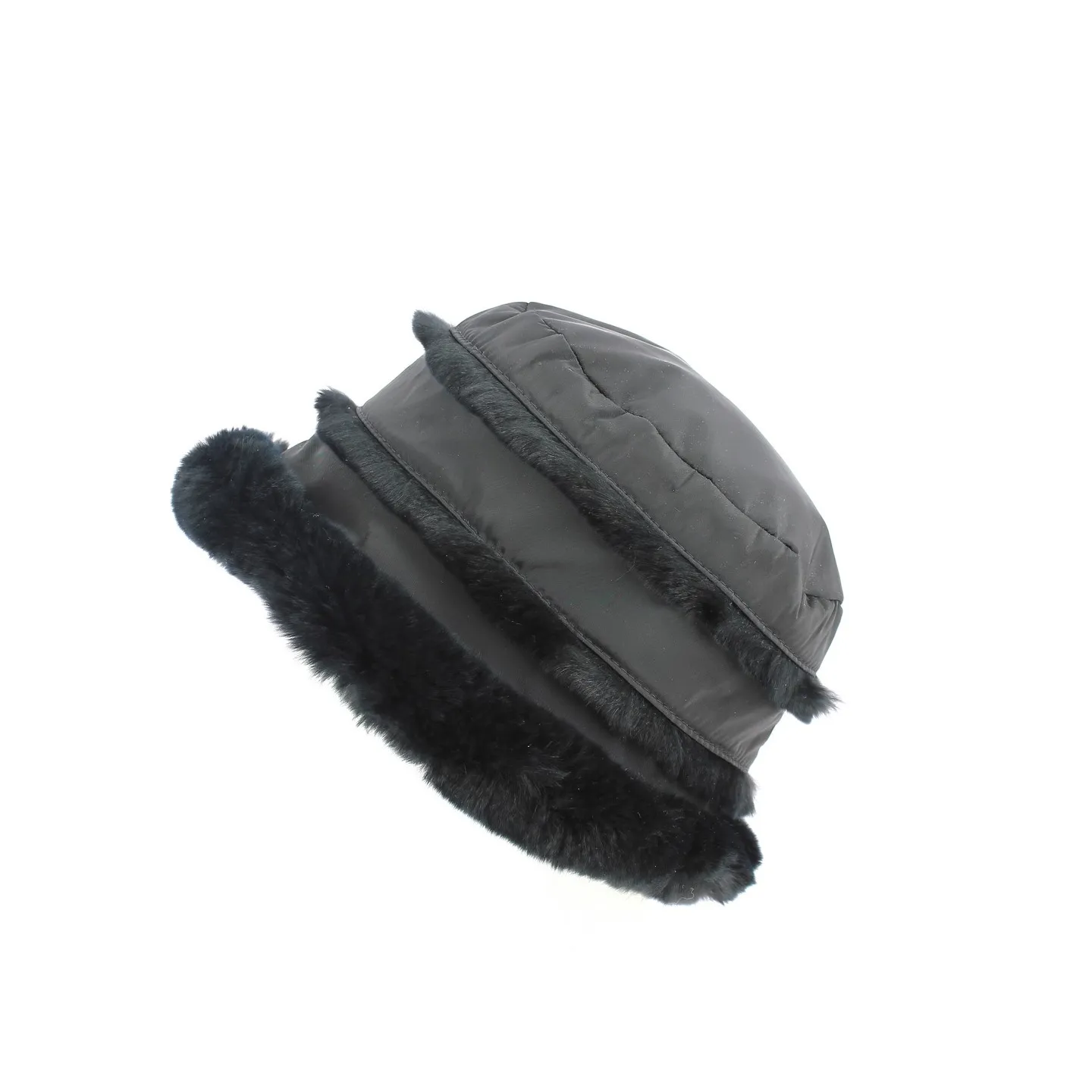 Toque Rex Microfibres & Fourrure Lapin Noire- Traclet  Reference : 9535 | Chapellerie Traclet