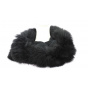 Fox Fur & Black Jersey Neck Warmer - Traclet