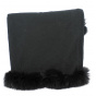Fox Fur & Black Jersey Neck Warmer - Traclet