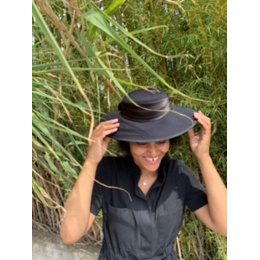 Sylvia Black Ceremonial Hat - Traclet